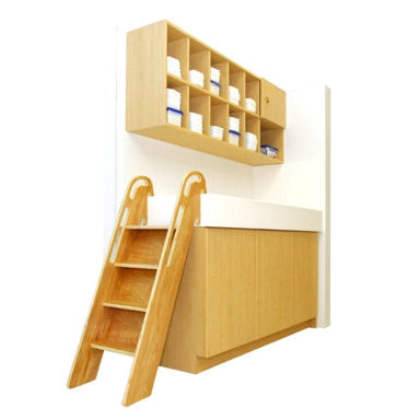 changing table with cubbies